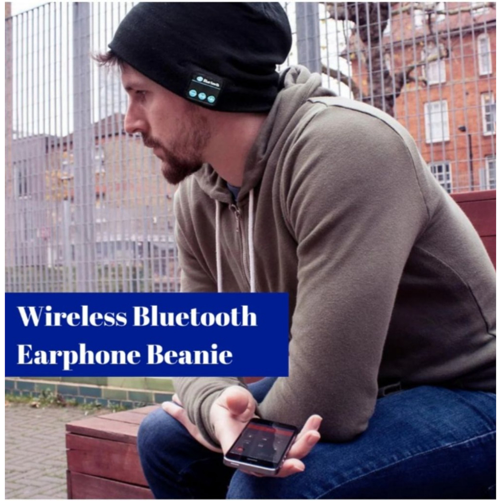 PL-4146 Wireless Beanie Bluetooth Music, Phone Calls, Works w Apple & Android